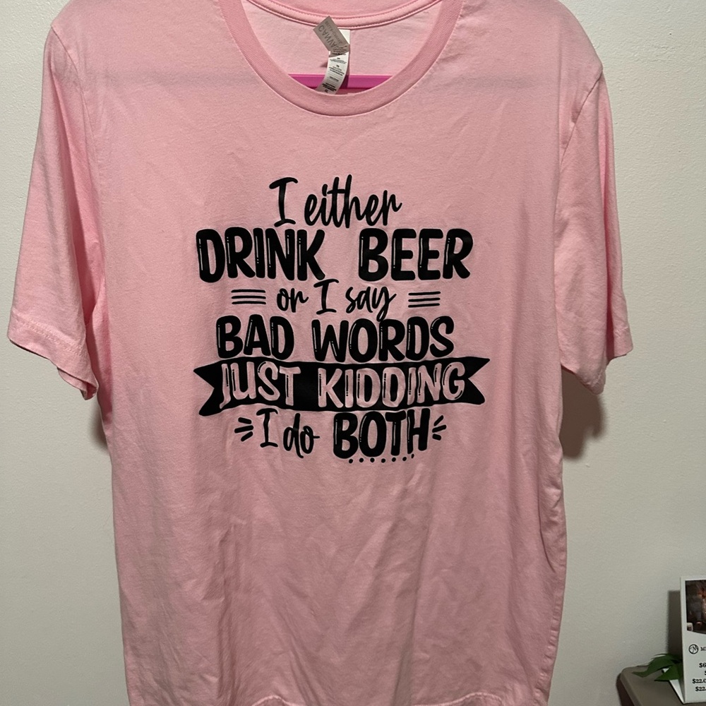 Gildan Pink Graphic Tee